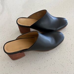 Nisolo Black All Day Heeled Mule Clogs 6